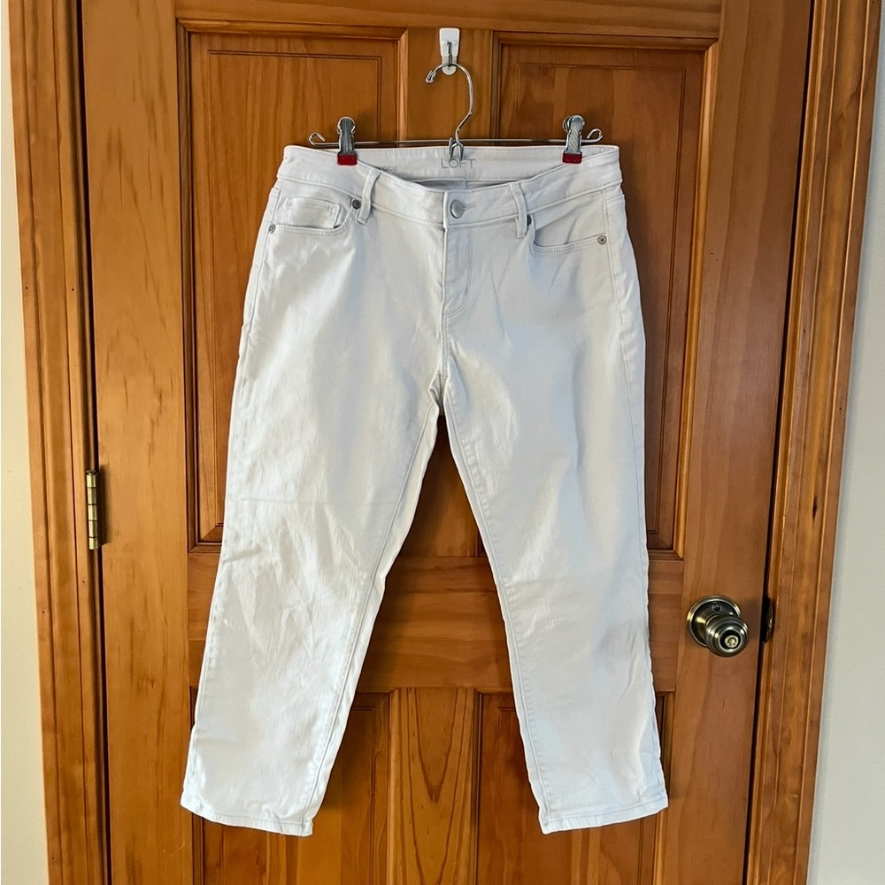 LOFT Women's Crisp White Cropped Jeans